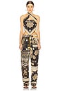 view 6 of 7 Fedora Pant in Black & Ochre