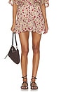 view 1 of 6 Daneen Mini Skirt in Ecru & Rapsberry
