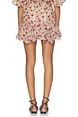 view 4 of 6 Daneen Mini Skirt in Ecru & Rapsberry