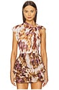 view 1 of 5 Nayda Top in Ecru & Ochre