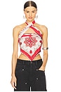 view 1 of 5 Feyza Top in Red & Ecru