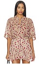 view 1 of 5 Douna Top in Ecru & Raspberry