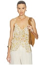 view 1 of 4 Briara Top in Light Yellow & Ecru