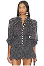 view 1 of 5 Christa Blouse in Black & Ecru