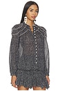 view 2 of 5 Christa Blouse in Black & Ecru
