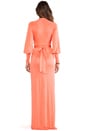 view 3 of 4 Long Sleeve Wrap Maxi Dress in Coral
