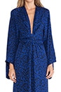 view 4 of 4 Poppy Long Sleeve Wrap Maxi Dress in Blue