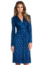 view 1 of 6 Long Sleeve Silk Jersey Dress in Navy