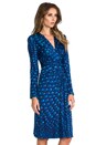 view 3 of 6 Long Sleeve Silk Jersey Dress in Navy