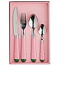 view 1 of 2 Pink Dipped 16 Piece Cutlery Set in 