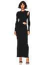 view 1 of 5 Galan Swarowski Dress in Black