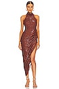 view 1 of 5 Marissa Dress in Chocolate Brown