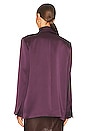 view 3 of 4 Lycia Satin Jacket in Aubergine