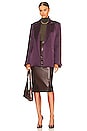 view 4 of 4 Lycia Satin Jacket in Aubergine