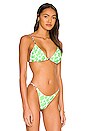 view 2 of 4 The String Bead Bikini Top in Animorf Lime