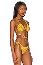 view 2 of 4 TOP BIKINI LONG TIE TRIANGLE in Ziggy Tangerine