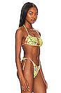 view 2 of 4 Square Tie Bikini Top in Bananas