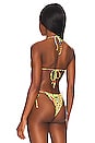 view 3 of 4 Square Tie Bikini Top in Bananas