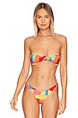 view 1 of 5 The Knot Eco Bandeau Bikini Top in Splice
