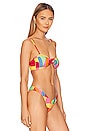 view 3 of 5 The Knot Eco Bandeau Bikini Top in Splice