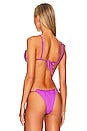 view 3 of 4 FRILL 비키니 탑 in Violet Rib