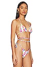 view 2 of 4 The Long Tri Eco Bikini Top in Sherbert