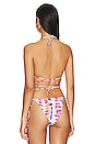 view 3 of 4 The Long Tri Eco Bikini Top in Sherbert