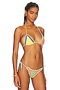 view 2 of 4 HAUT DE MAILLOT DE BAIN TRIANGLE EN CROCHET in Paddle Pop