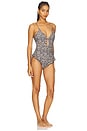 view 2 of 4 The Peplum One Piece in Jaguar