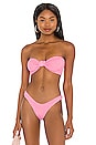 view 1 of 6 The Knot Bandeau Bikini Top in Crinkle Pink