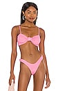 view 2 of 6 The Knot Bandeau Bikini Top in Crinkle Pink