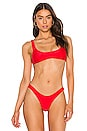 view 1 of 4 The 90's Crop Bikini Top in Red