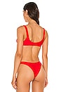 view 3 of 4 The 90's Crop Bikini Top in Red