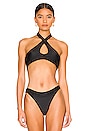 view 1 of 4 The Cross Over Bikini Top in Black