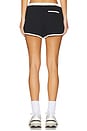 view 4 of 6 Scalloped Drawstring Short in Black & White