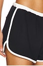 view 6 of 6 Scalloped Drawstring Short in Black & White