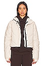 view 1 of 5 Faux Leather Puffer Jacket in Cream
