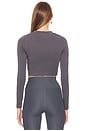 view 3 of 5 Jersey Cropped Long Sleeve Top in Iron