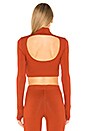 view 3 of 5 Open Back Crop Top in Pale Ginger