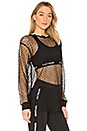 view 2 of 4 Mesh Long Sleeve Tee in Black