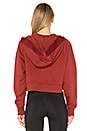 view 3 of 4 Logo Elastic Crop Hoodie in Russet