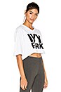 view 2 of 4 Logo Cropped Tee in White & Black