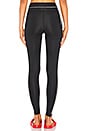 view 3 of 4 Sheer Flocked Active Logo Legging in Black