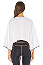 view 3 of 4 Cropped Oversized Logo Top in White