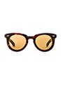 view 1 of 3 LUNETTES DE SOLEIL AVEC DÉTAILS MÉTALLIQUES EN OR 10CT FONTAINEBLEAU in Havana