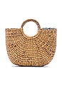 view 2 of 4 Small 7 Tassel Basket in White