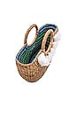 view 4 of 4 Small 7 Tassel Basket in White