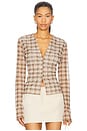 view 1 of 4 Long Sleeve Cardigan in Beige & Brown Snake Print