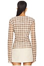 view 3 of 4 Long Sleeve Cardigan in Beige & Brown Snake Print