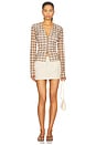 view 4 of 4 Long Sleeve Cardigan in Beige & Brown Snake Print